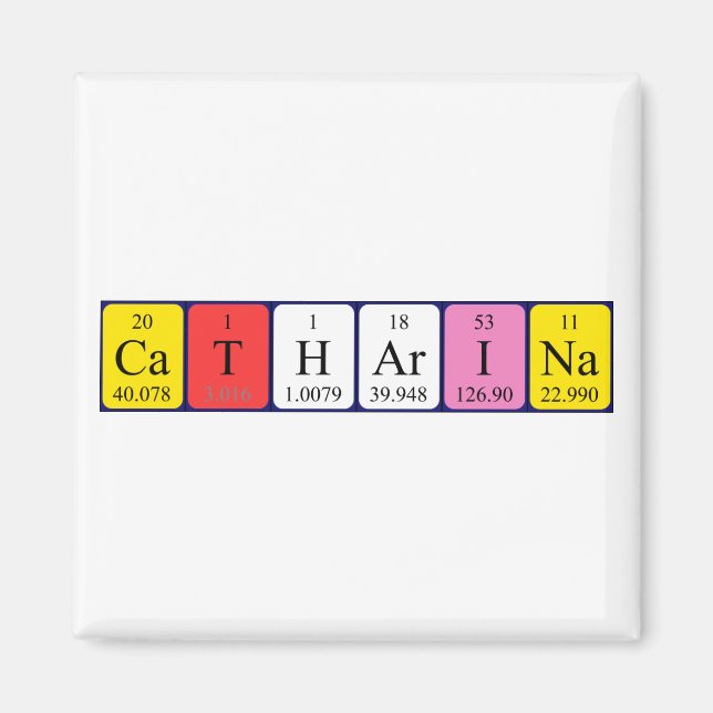 Catharina periodic table name magnet (Front)