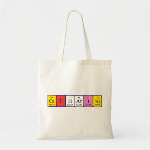 Catharina periodic table name tote bag