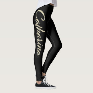 Catharina white gold Handwriting trousers Leggings