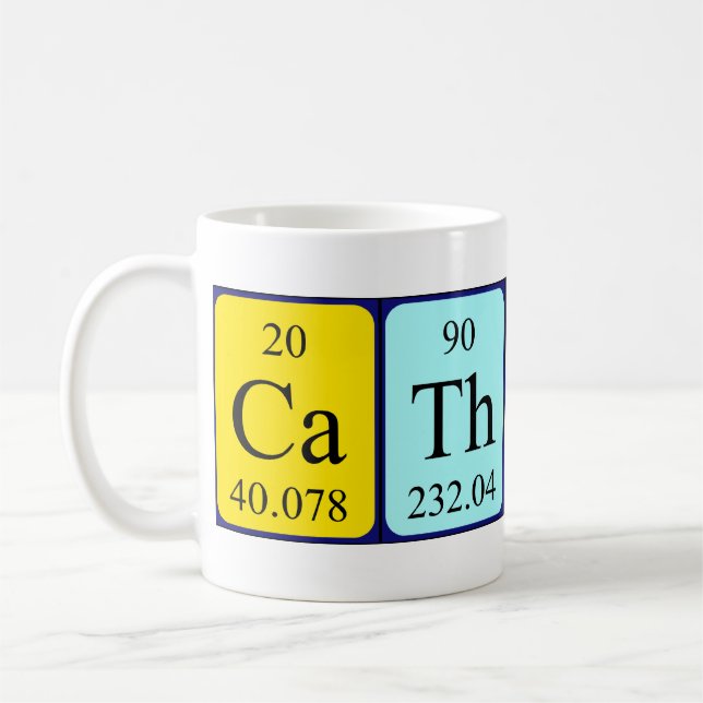 Catharine periodic table name mug (Left)