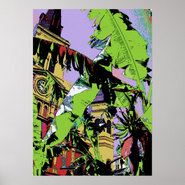 Cathedral and Banana Trees Poster (Front)