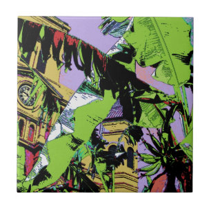 Cathedral and Banana Trees Tile