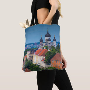 Cathedral and Cityscape   Estonia Tote Bag
