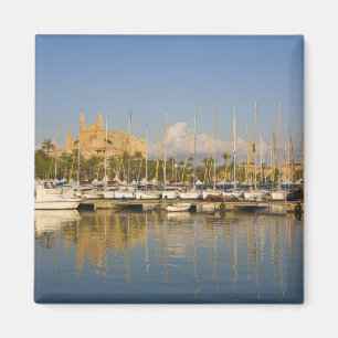 Cathedral and marina, Palma, Mallorca, Spain Magnet