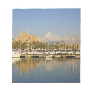 Cathedral and marina, Palma, Mallorca, Spain Notepad