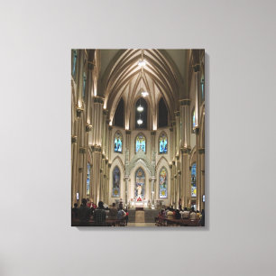 Cathedral-Arches & Glass - Guayaquil, Ecuador Canvas Print