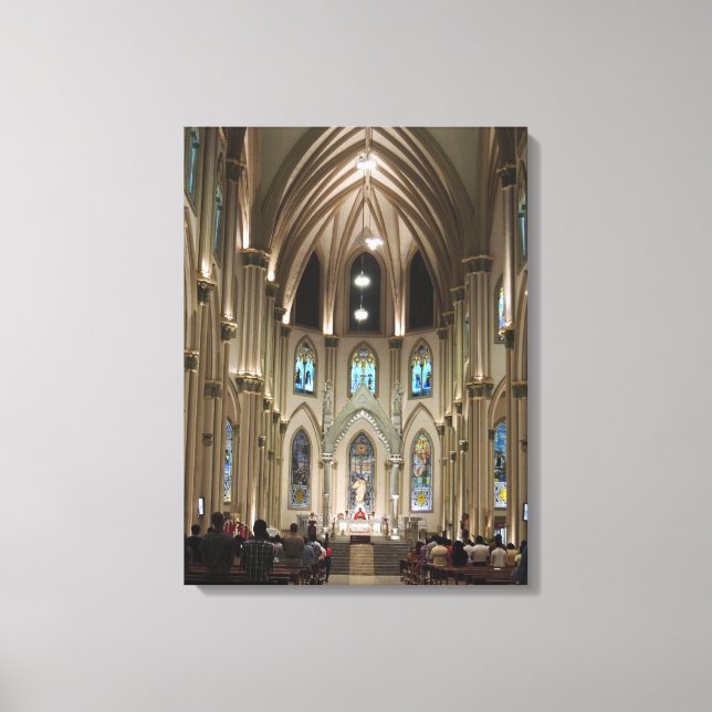 Cathedral-Arches & Glass - Guayaquil, Ecuador Canvas Print (Front)