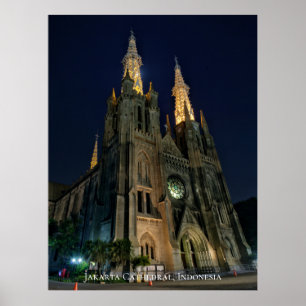 Cathedral Catholic Church Neo Gothic Architecture Poster