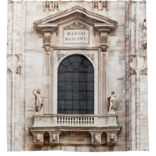 Cathedral church of Milan. Beautiful Italian templ Shower Curtain