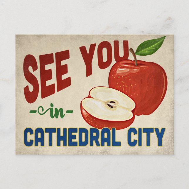Cathedral City California Apple - Vintage Travel Postcard (Front)