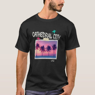 Cathedral City California Retro Surfer Vintage Bea T-Shirt