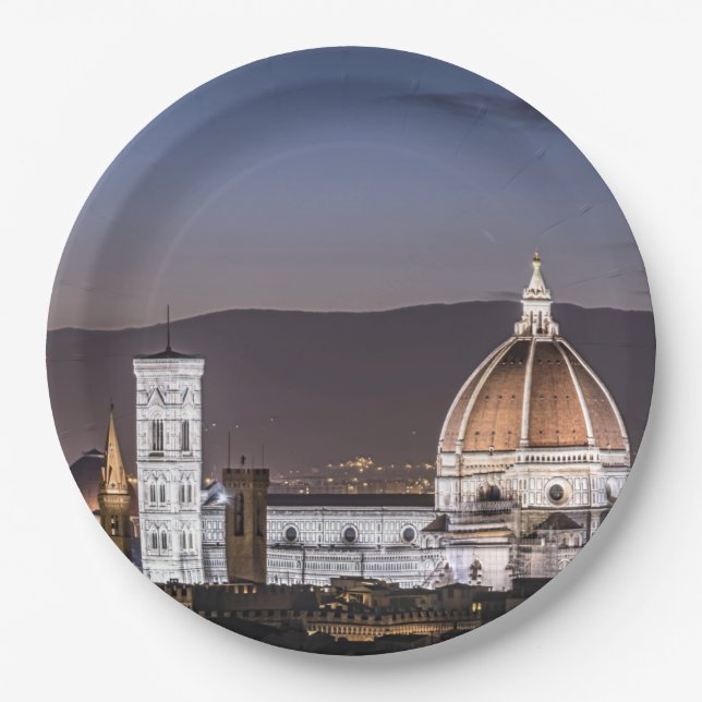 Cathedral - Florance Italy Paper Plate (Front)