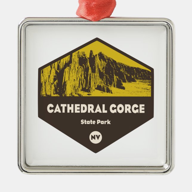 Cathedral Gorge State Park Metal Tree Decoration (Front)