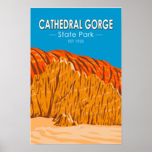 Cathedral Gorge State Park Nevada Vintage Poster