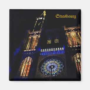 Cathedral in Strasbourg, France travel souvenir Magnet