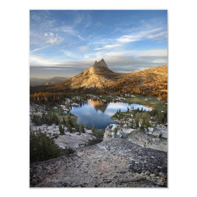 Cathedral Lake and Peak - Yosemite John Muir Trail Photo Print (Front)