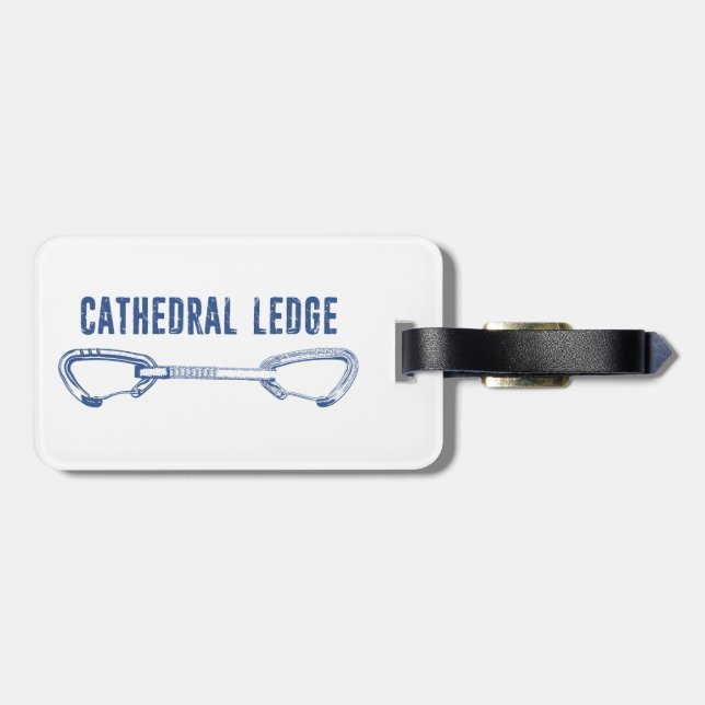 Cathedral Ledge Climbing Quickdraw Luggage Tag (Back Horizontal)
