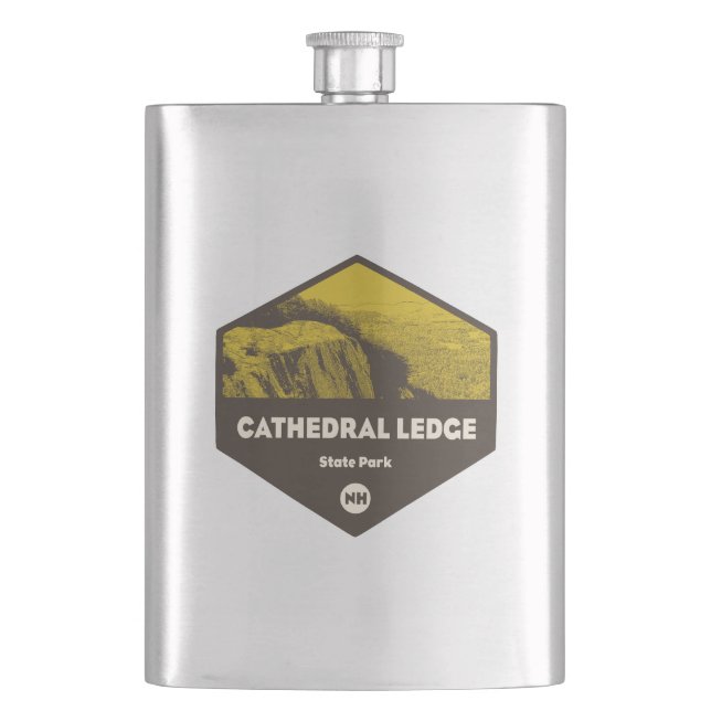 Cathedral Ledge State Park New Hampshire Hip Flask (Front)