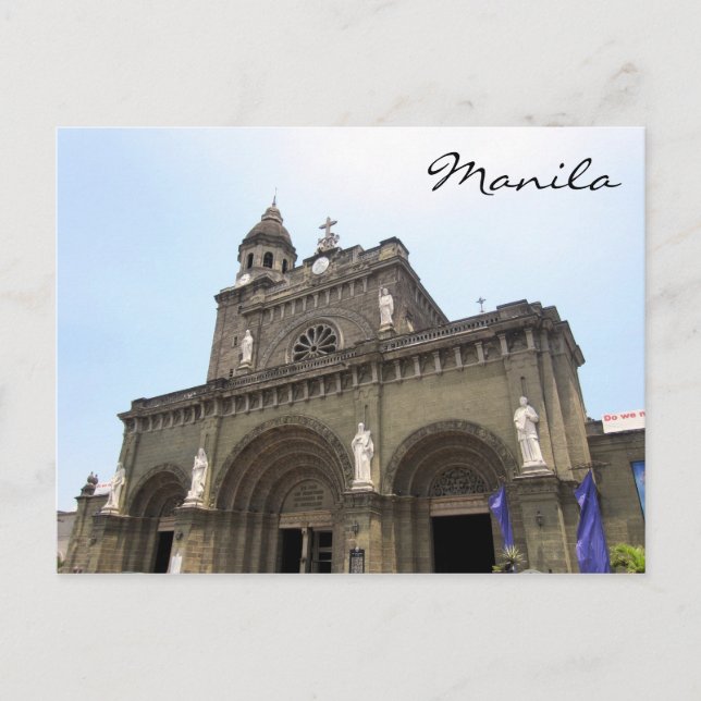 cathedral manila postcard (Front)