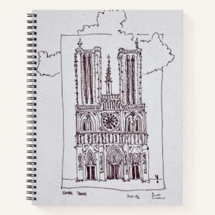 Cathedral Notre-Dame de Paris Ille de la Cite Notebook