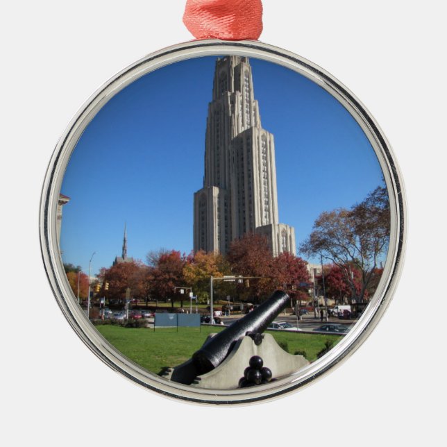 Cathedral of Learning University of Pittsburgh Metal Tree Decoration (Front)