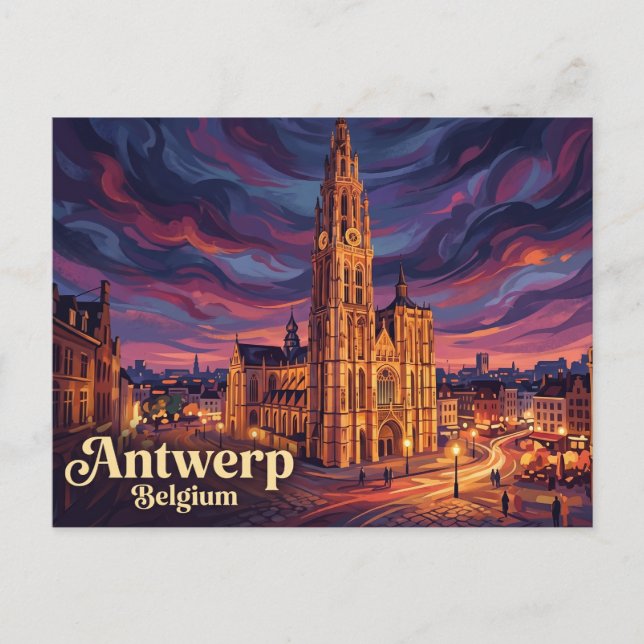 Cathedral of Our Lady Belgium Postcard (Front)