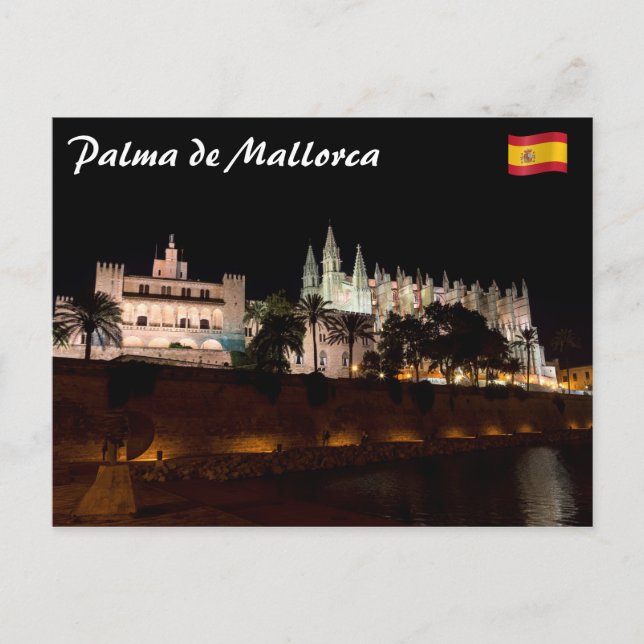 Cathedral of Palma de Mallorca & Almudaina Palace Postcard (Front)