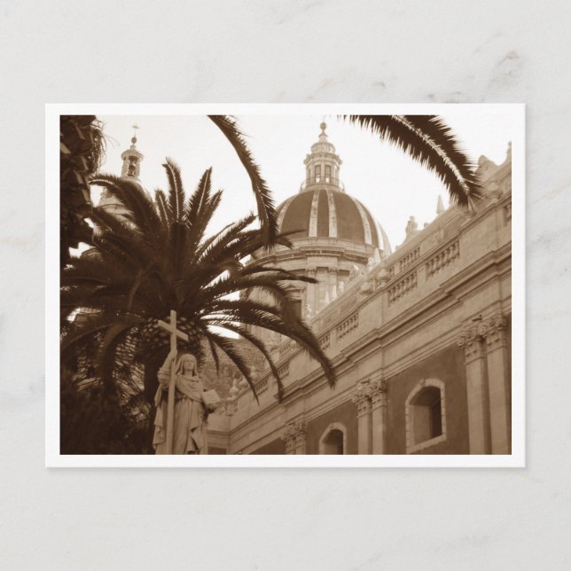 Cathedral of Saint Agata in Catania, Sicily, Italy Postcard (Front)