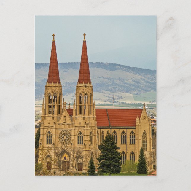 Cathedral of St. Helena, Helena, Montana Postcard (Front)