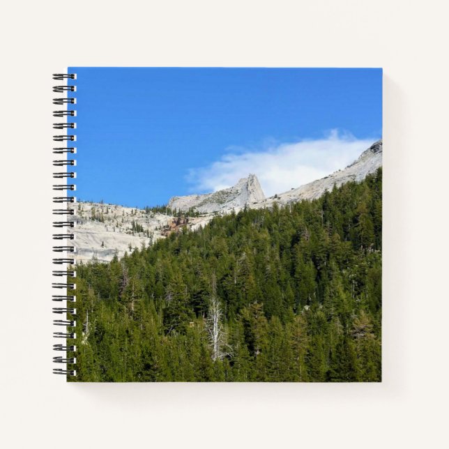 Cathedral Peak at Tenaya Lake, Yosemite, CA Notebook (Front)