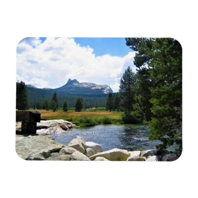 Cathedral Peak in Tuolumne Meadows, Yosemite, CA Magnet (Horizontal)