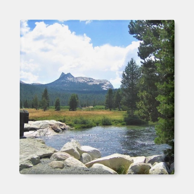 Cathedral Peak in Tuolumne Meadows, Yosemite, CA Magnet (Front)