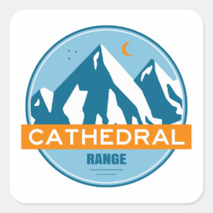 Cathedral Range California Square Sticker