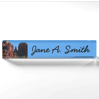 Cathedral Rock in Sedona Arizona Monument Nameplate