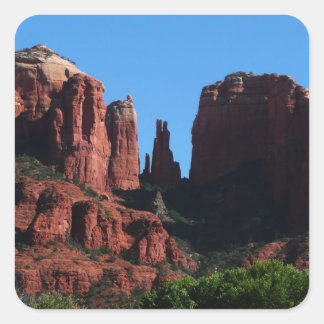 Cathedral Rock in Sedona Arizona Monument Square Sticker
