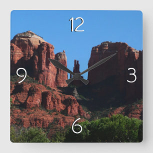 Cathedral Rock in Sedona Arizona Monument Square Wall Clock