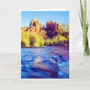 Cathedral Rock reflecting in Oak Creek, Arizona Card