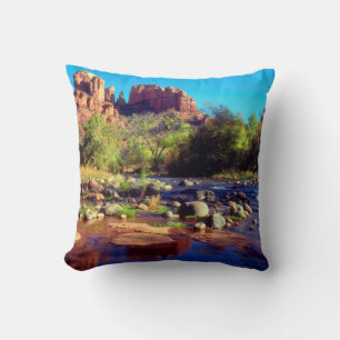 Cathedral Rock reflecting in Oak Creek Cushion