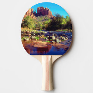 Cathedral Rock reflecting in Oak Creek Ping Pong Paddle