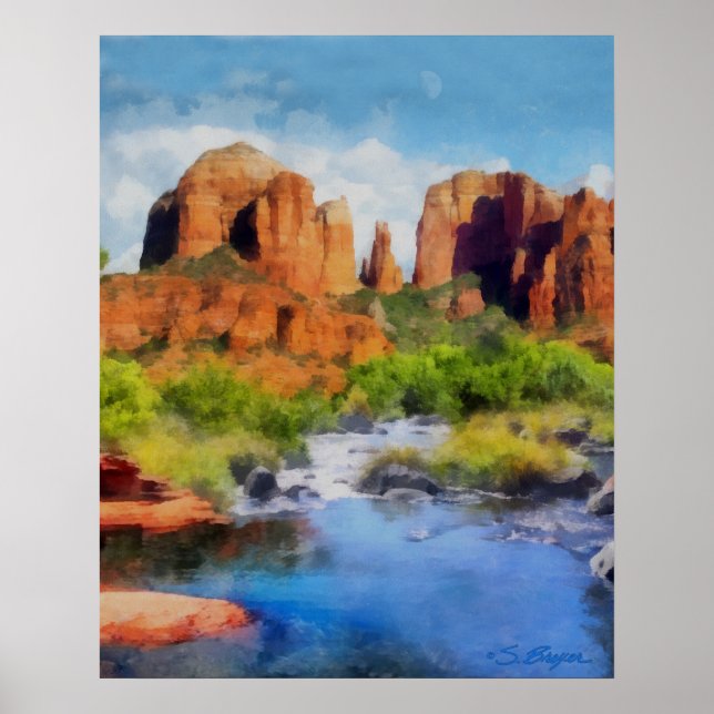 "Cathedral Rock" "Sedona Art" Poster (Front)