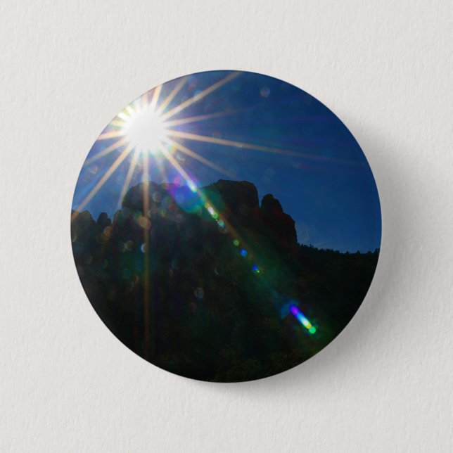 Cathedral Rock Vortex horizontal 6 Cm Round Badge (Front)