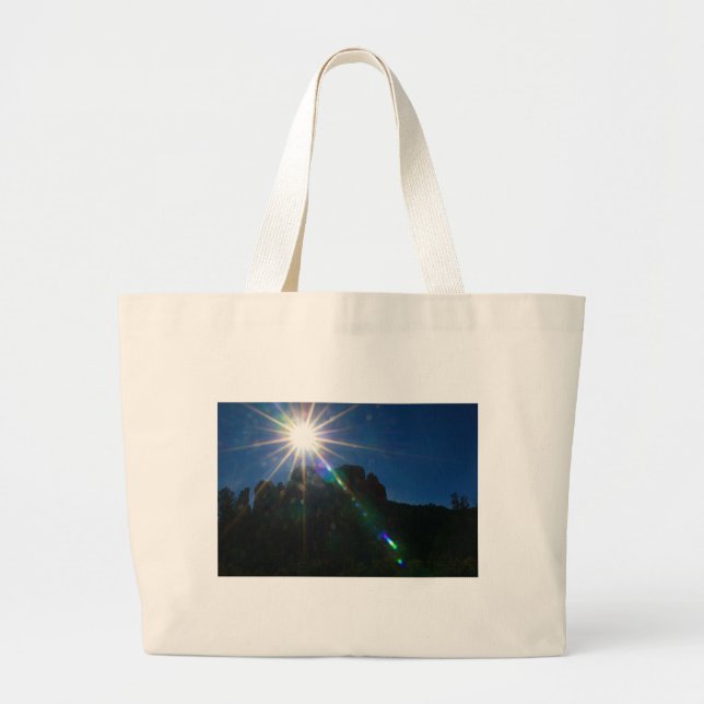 Cathedral Rock Vortex horizontal Large Tote Bag (Front)