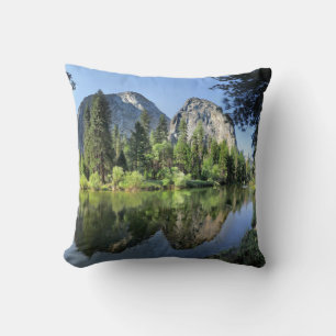 Cathedral Rocks Over the Merced River - Yosemite Cushion