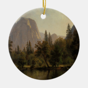 Cathedral Rocks, Yosemite Valley Albert Bierstadt Ceramic Tree Decoration