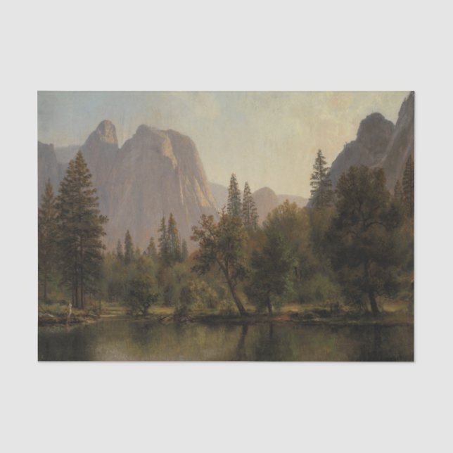 Cathedral Rocks, Yosemite Valley Albert Bierstadt Tissue Paper (Front)