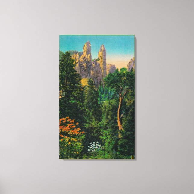 Cathedral Spires and Yosemite Valley Canvas Print (Front)