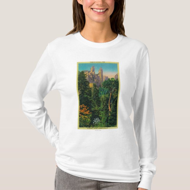 Cathedral Spires and Yosemite Valley T-Shirt (Front)