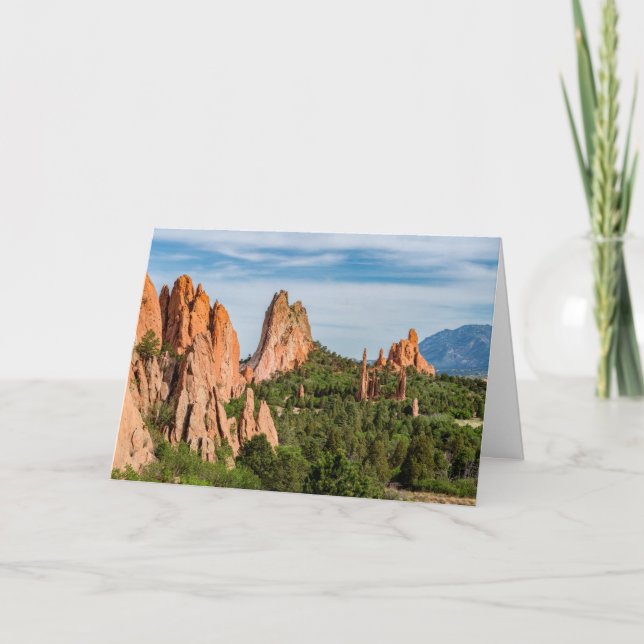 Cathedral Spires Formations Colorado Greeting Card (Front)