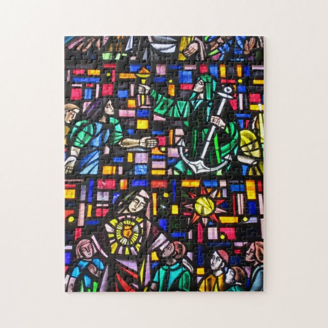 cathedral stained glass jigsaw puzzle (Vertical)