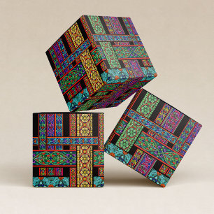 Cathedral Stained Glass Square Favour Box